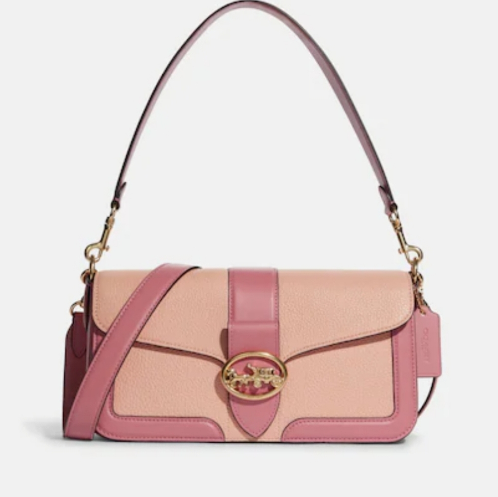💗Coach pink georgie shoulder bag🎀